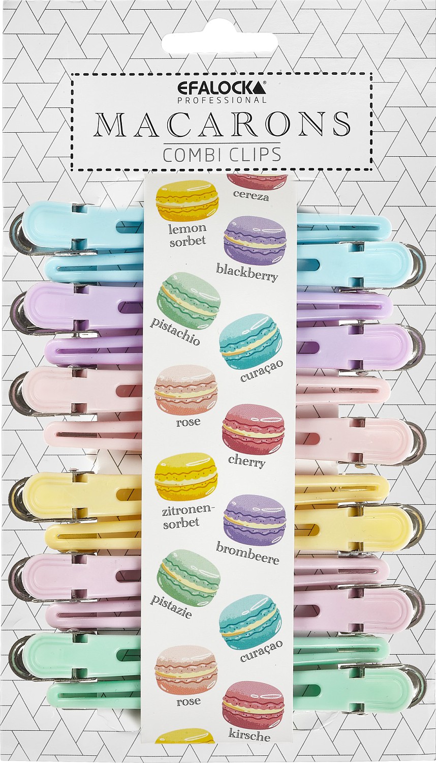 Efalock Macarons Combi-Clip Pastell sortiert 14102381