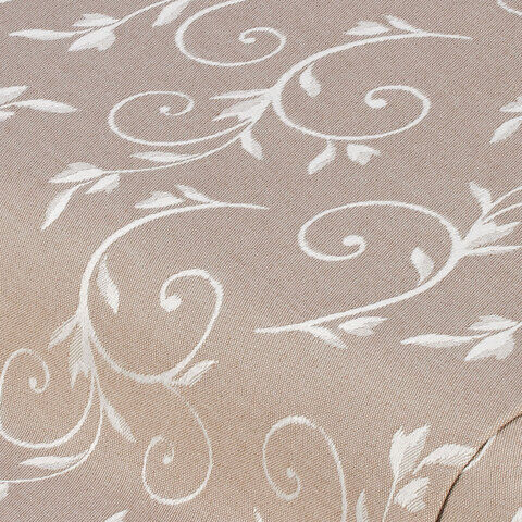 Damast "Ranke" mit Fleckschutz, taupe