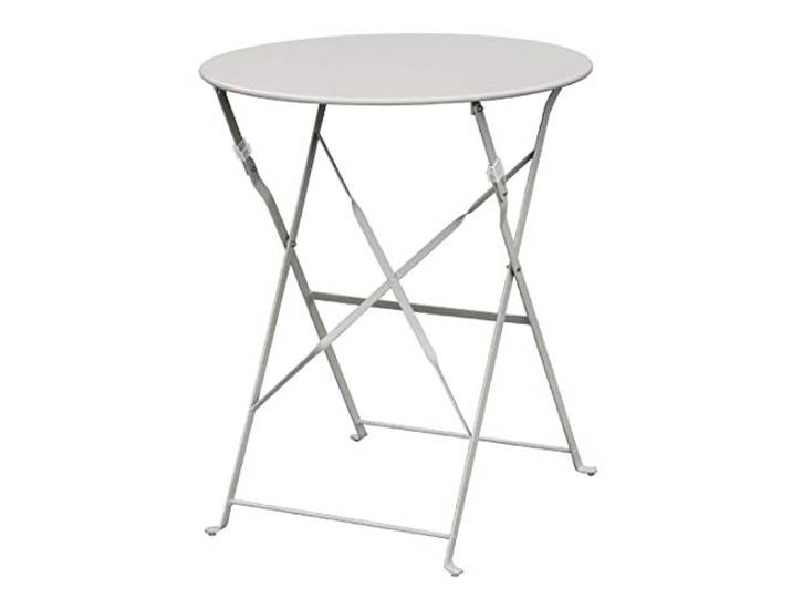 Table en acier style boléro gris (ronde 600 mm)