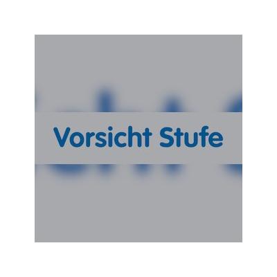 Türschild, Vorsicht Stufe, 20 x 80 mm - 80x20x1 mm Kunststoff