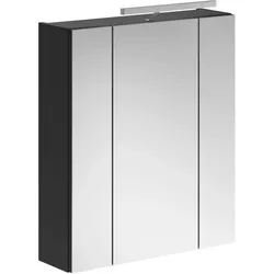 Spiegelschrank Linus mit LED ca. 60x71x19 cm Schwarz