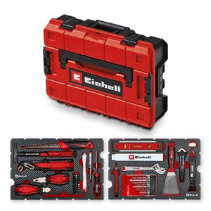 Einhell Werkzeugkoffer E-Case Renovierung, 370517, 78-teilig, im Kunststoff Klappkoffer
