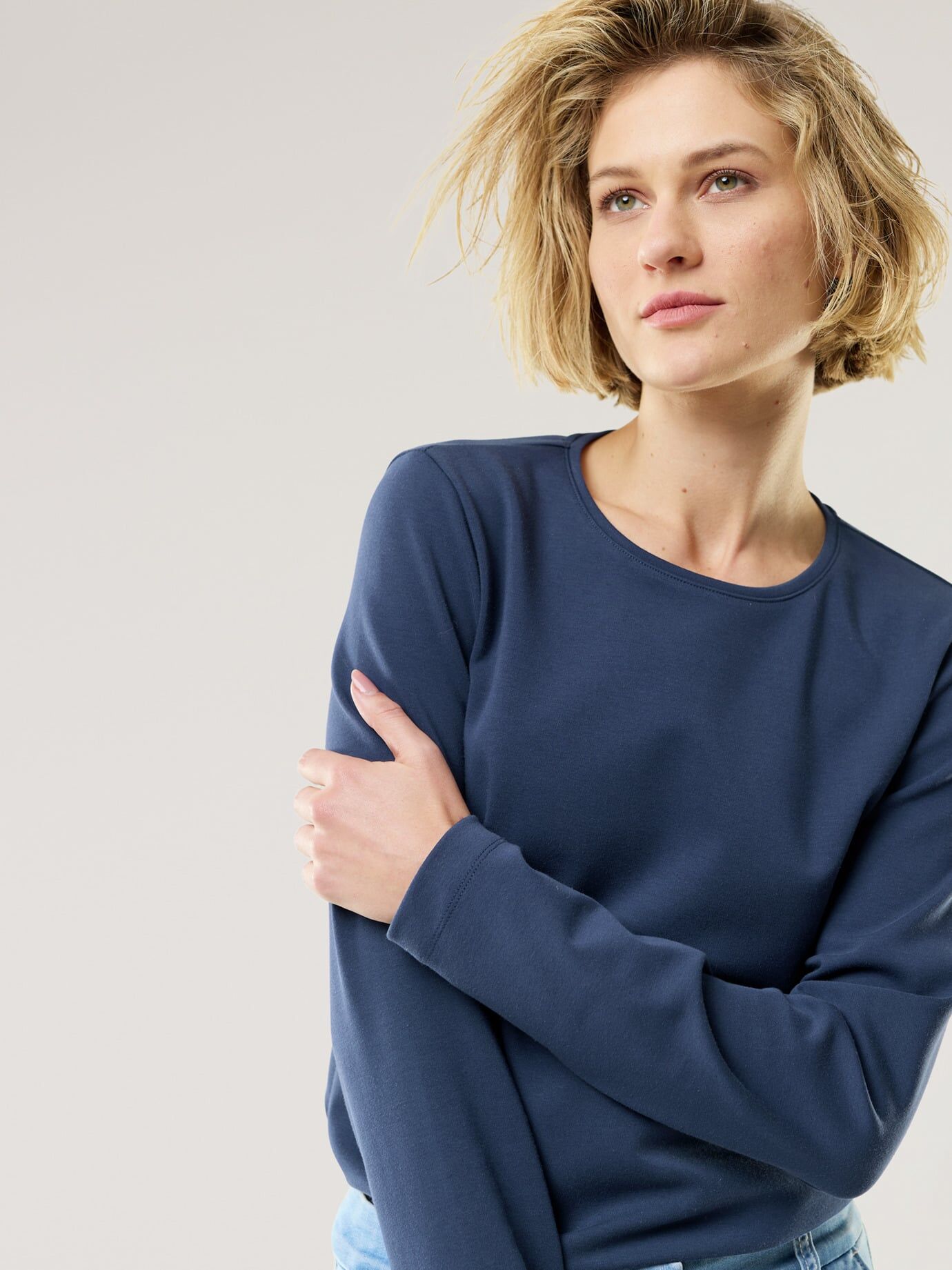 Walbusch Thermoshirt Premium, noch offen: Größenlauf, Farbe Blau, 44, weich und warm hautsympathische Modalmischung Damen