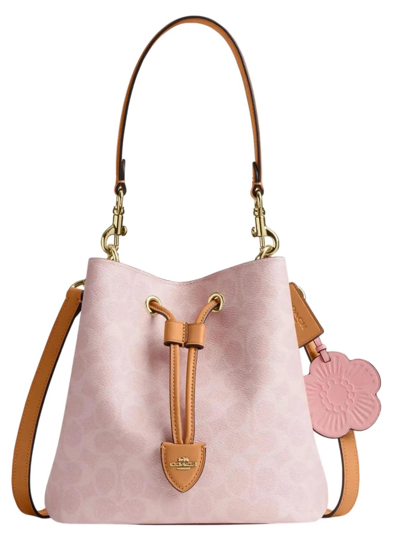 Damenhandtasche Coach Rowan Bucket In Signature Canvas, Rosa