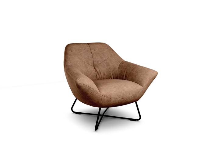 Designer-Loungesessel mit Premium-Stoffen