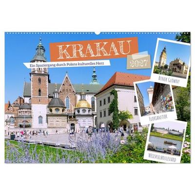 Krakau. Ein Spaziergang durch Polens kulturelles Herz (Wandkalender 2027 DIN A2 quer), CALVENDO Monatskalender