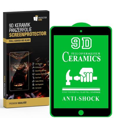 1x 9D Keramik für iPad Mini 1 FULL-COVER Panzerfolie Displayschutz Panzerschutz Schutzfolie Displayfolie Folie ANTI-SHOK ANTI-BRUCH-ANTI-STOß