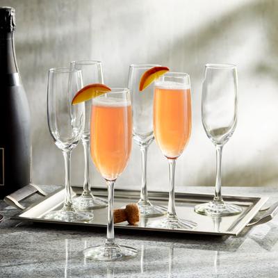 Libbey Entertaining Essentials Flute Glasses, 8-ounce, Set of 6 - Set of 6