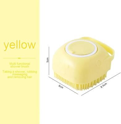 Uplift Essentials Spa Flow Silicone Bathing & Massage Brush yellow