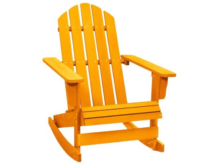 Adirondack-Schaukelstuhl Aus Massivholz Tanne Orange Für Garten Terrasse Witterungsbeständig, pflegeleicht, ergonomisch, stabil, für Terrasse und Garten