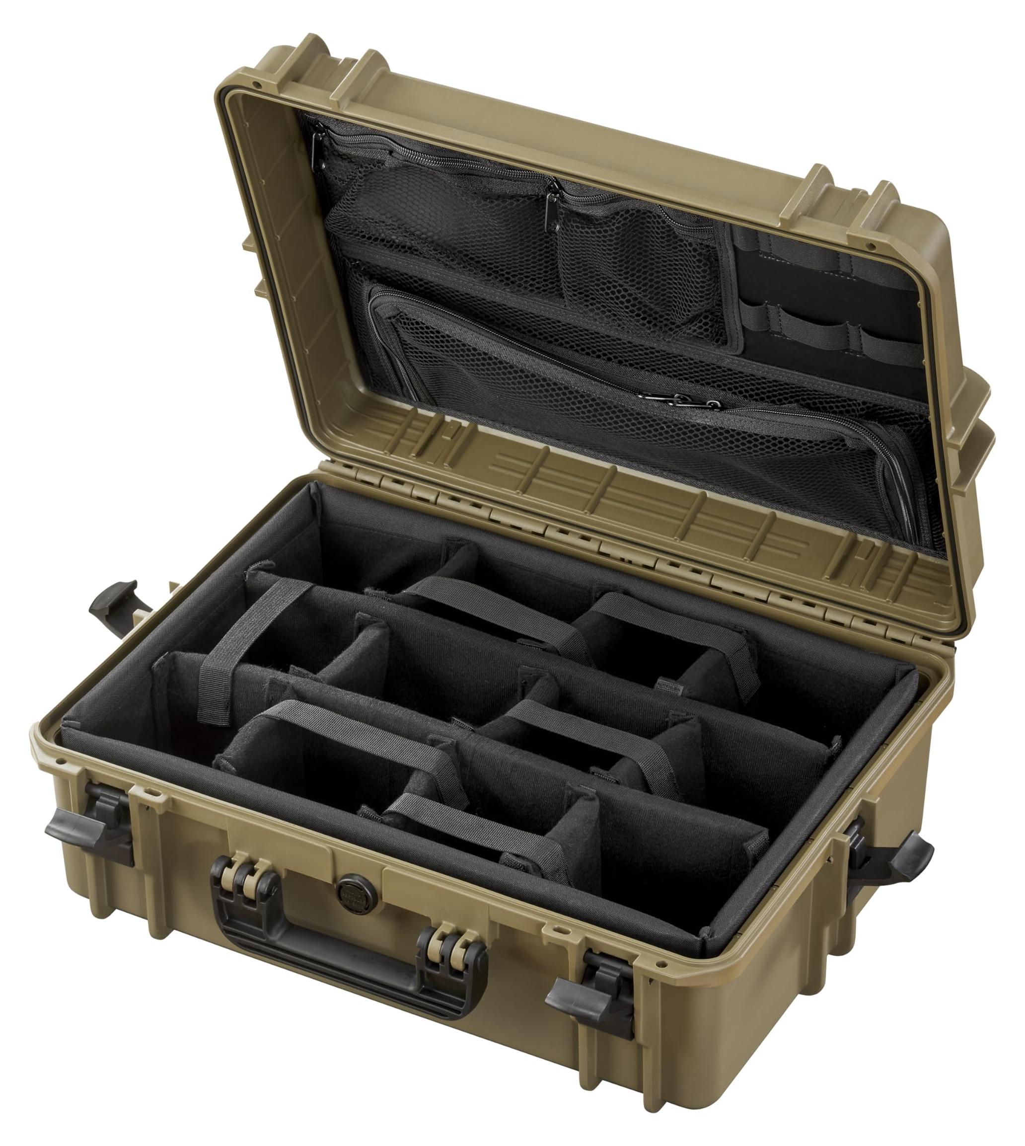 Max Cases - MAX505CAMORG mit weichen Trennwänden und Organizer-Tasche - Grün - I