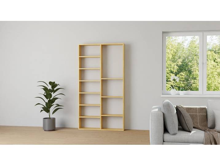 Hohes Bücherregal nach Maß Buche Natur geölt