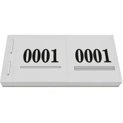 CombiCraft Nummernblock / Doppelnummer Goody in Hellgrau - 1000 Abrisse