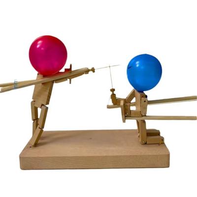 Balloon Bamboo Man Battle Wooden Party Game For 2 Players Balloon Bamboo Man Battle Wooden Party Game For 2 Players
