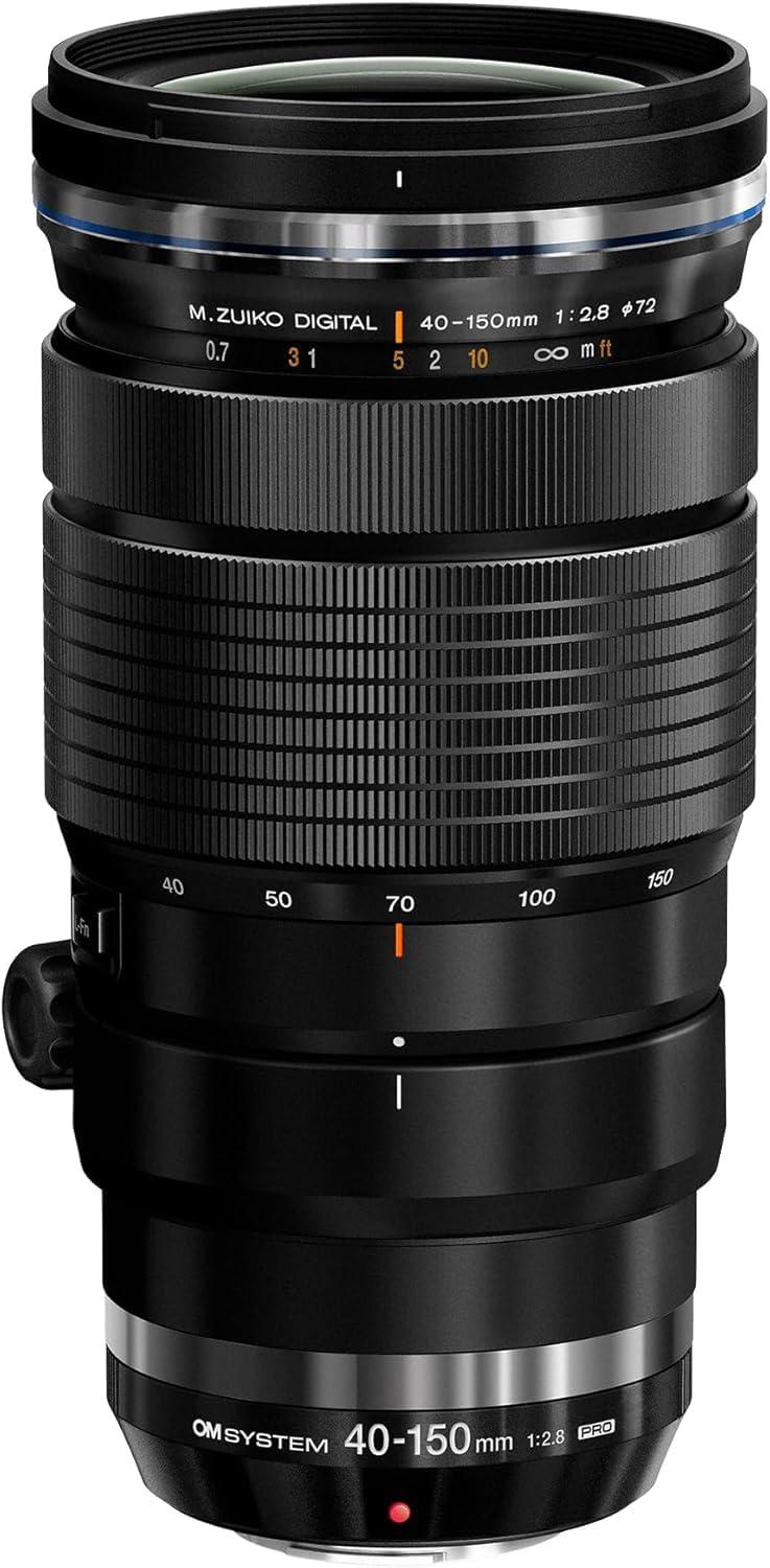 Teleobjektiv - Zoom 40-150 mm - Blende F2.8 - Schwarz - Für MFT-Kameras - Ideal für Reisen und Sport