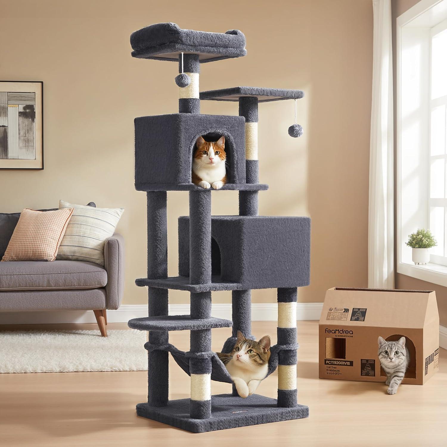 Kratzbaum - Katzenbaum - Kletterstange - Katzenmöbel - Kratzmöbel - 155 cm hoch