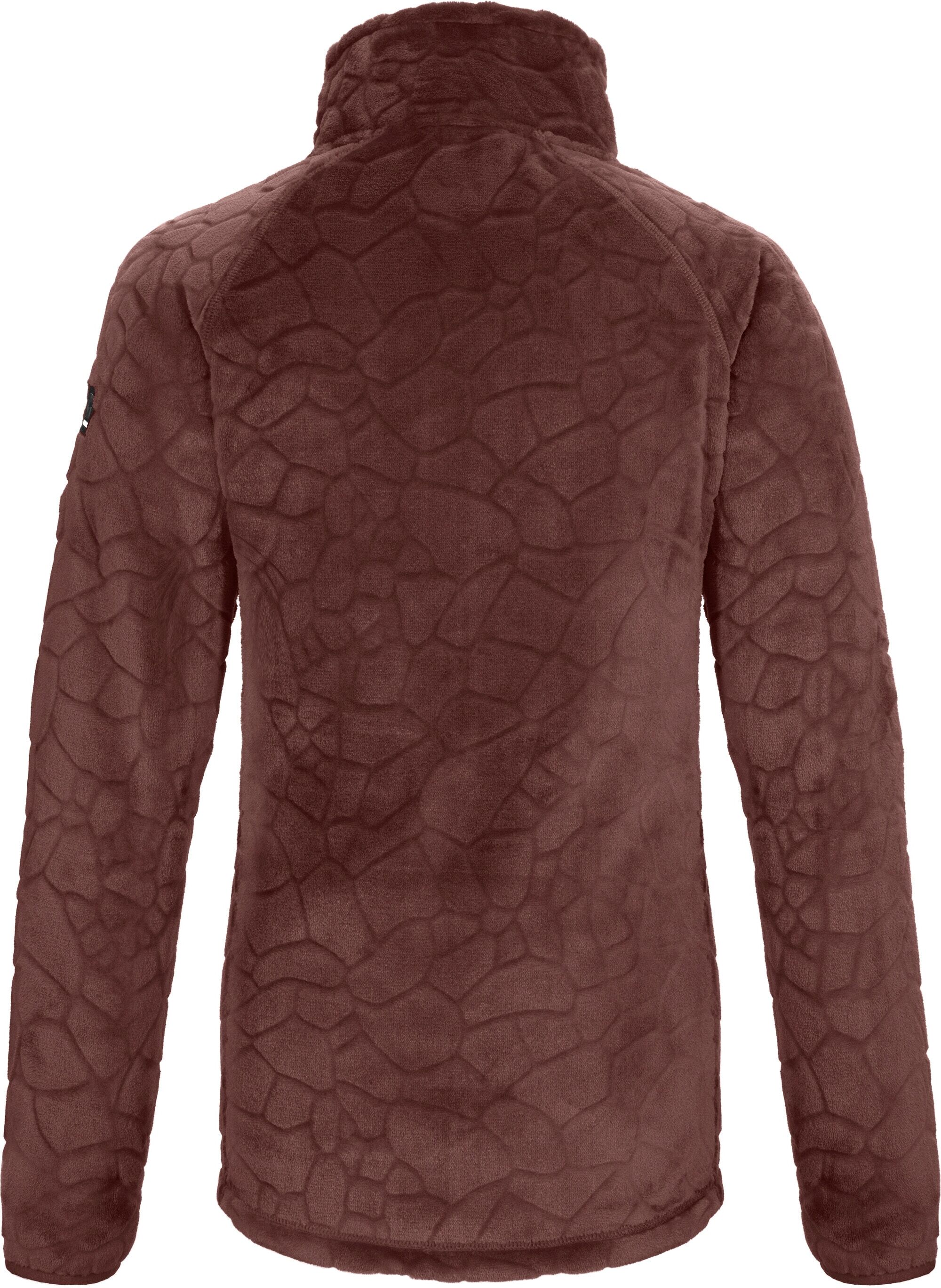 Fleecejacke KILLTEC "KOW 56 WMN FLC JCKT", Damen, Gr. 40, braun (mahagoni), Obermaterial: 100% Polyester, Jacken Fleecejacke, Weiche Fleecejacke, verschließbare Taschen, Kinnschutz