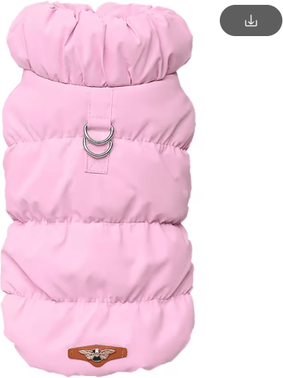 Inspire Picks SnuggleShield Cozy Dog Winter Coat For Small & Medium Pets pink s