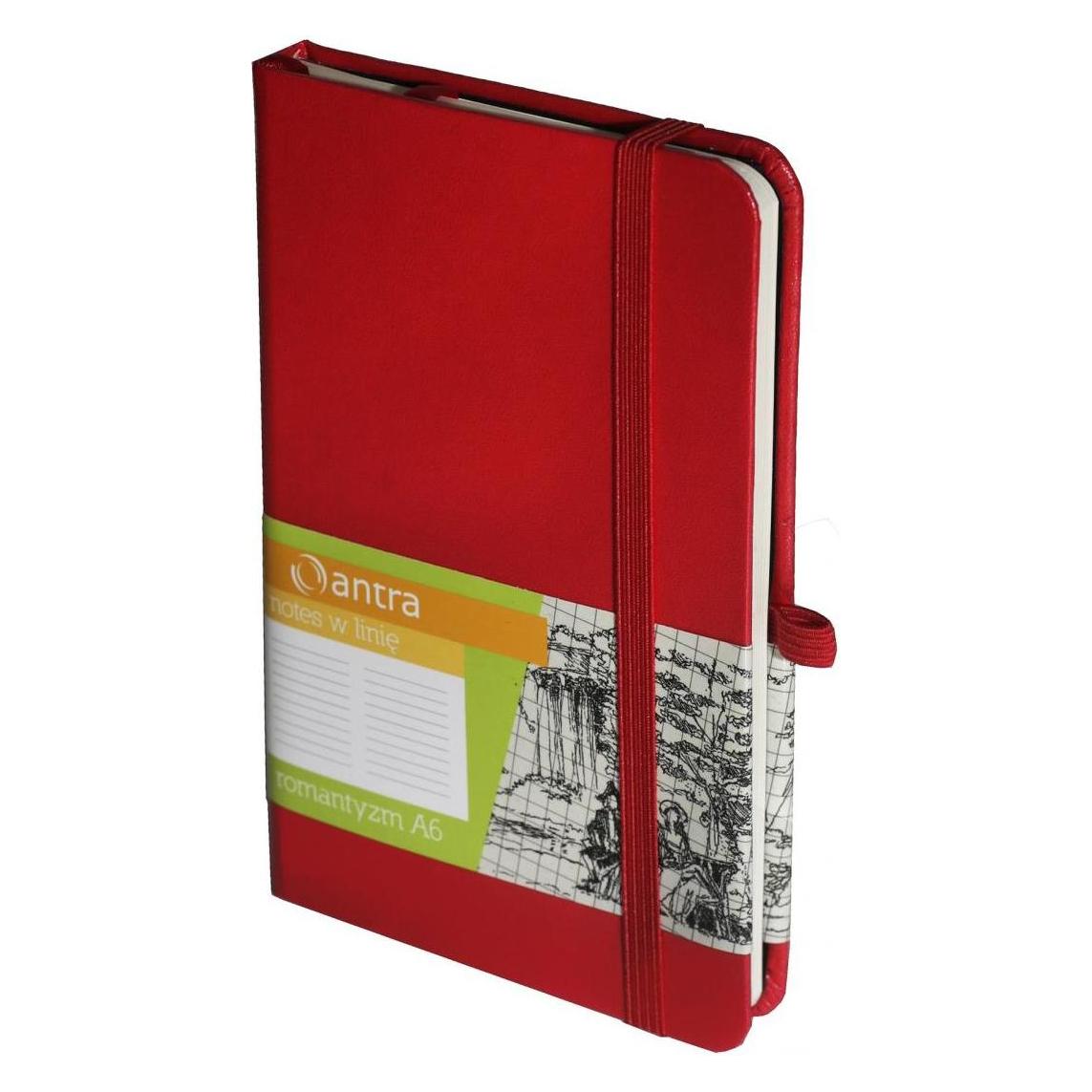 Antrax Notizbuch A6 Linie Romantik Rot ANTRA (A6, Liniert, Harter Einband) (280243)