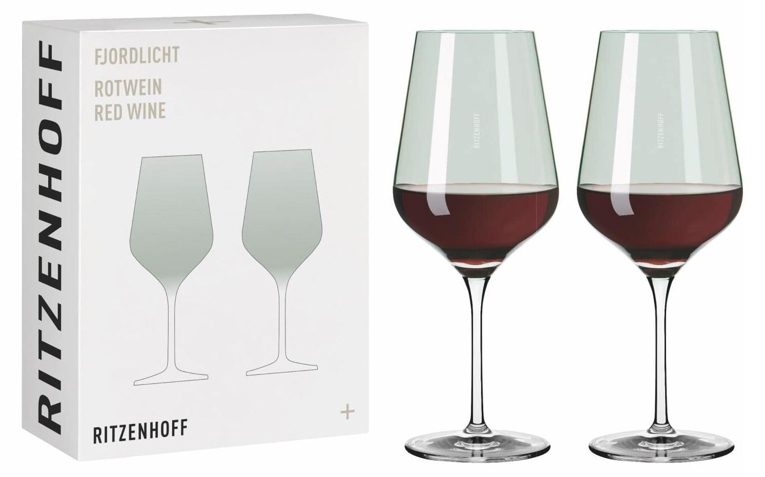 Dripio Wijnset van kristalglas, 2 stuks, 500 ml, groen