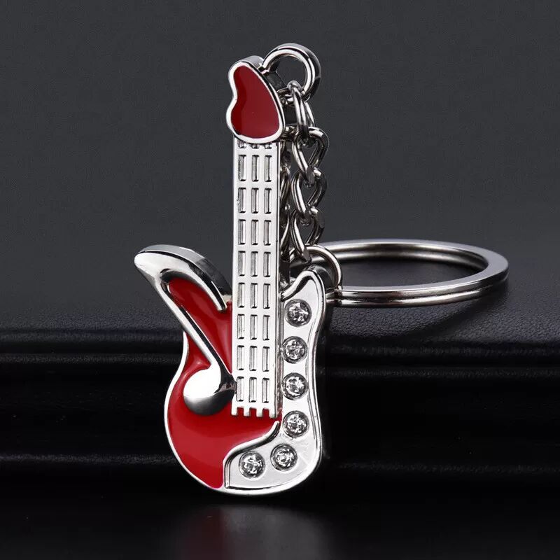INF Porte-clés Guitare Diamant Rouge