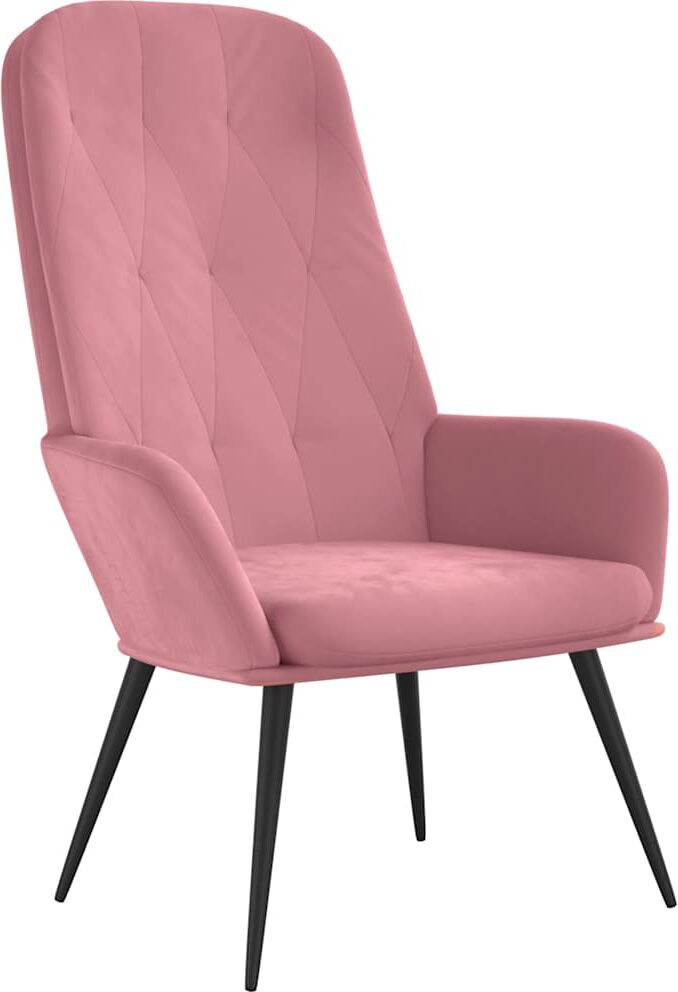 vidaXL Chaise de relaxation Rose Velours