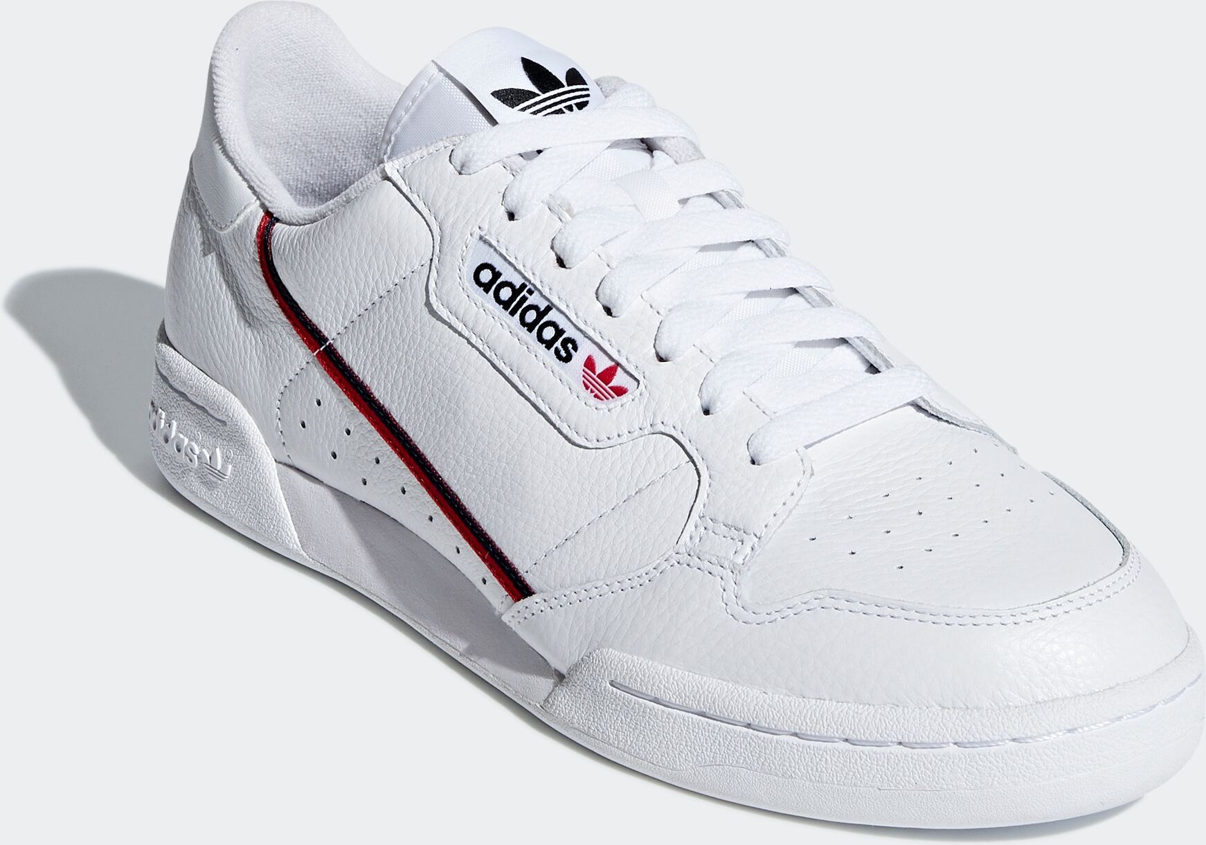 Sneaker ADIDAS ORIGINALS "CONTINENTAL 80", Herren, Gr. 36, Textil, bunt (cloud weiß, scarlet, collegiate navy), Leder, Synthetik, Schuhe Sneaker cloud weiß, scarlet, collegiate navy 36, Textil