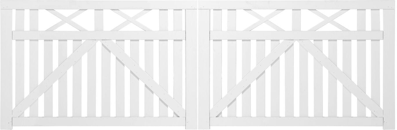 Plus Doppelzauntor Vinesse 300 x 98 cm weiß