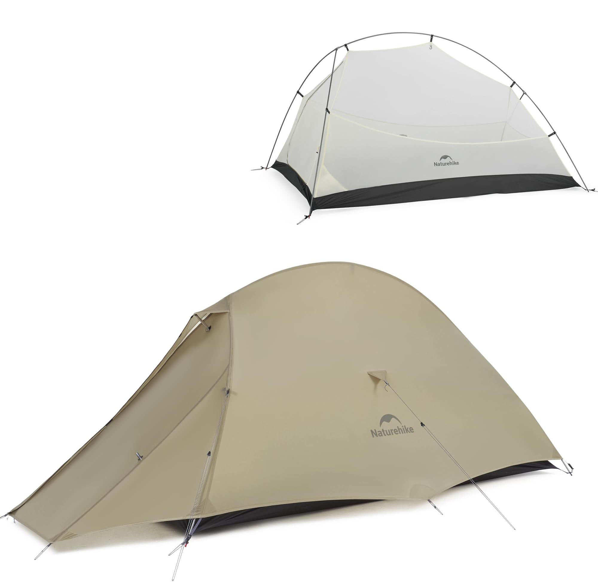 1-Personen-Kuppelzelt, leicht, wind- und wasserdicht, Khaki