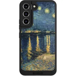 Nivocase Handyhülle für Samsung Galaxy S22 Hülle NIVOpure Case Schwarz Kunst Malerei (Samsung Galaxy S22), Smartphone Hülle, Schwarz