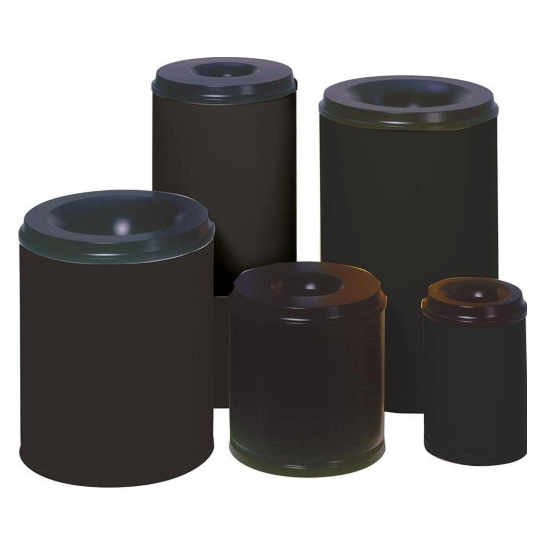 VAR Papierkorb 110 l schwarz selbstlöschend (110 l) (230412)