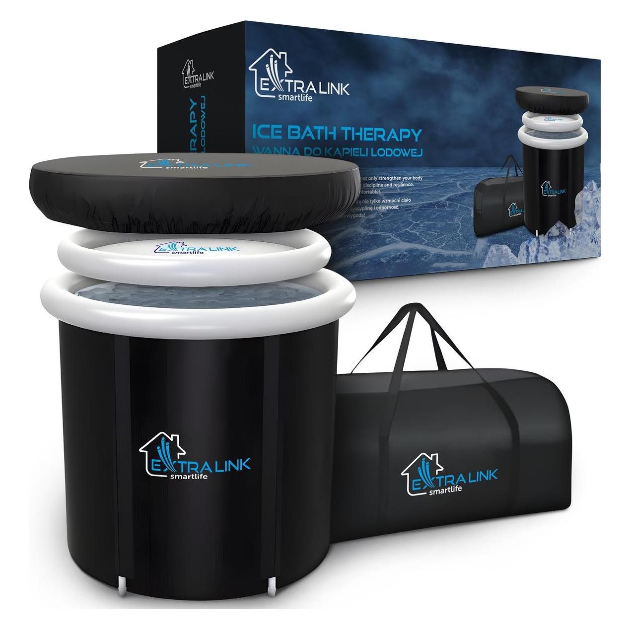 Extralink Ice Bath Bathtub Wanna Składana (400 l, 85 cm, 85 cm) (EX.31269)