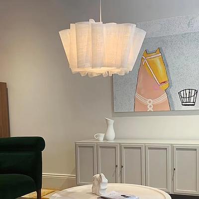 LED-Pendelleuchte, Kronleuchter, Stoff, Metall, Kunst, Hängelampe, Kücheninsel, Pendelleuchte, ländlicher Garten, einfache Beleuchtung, 110–240 V