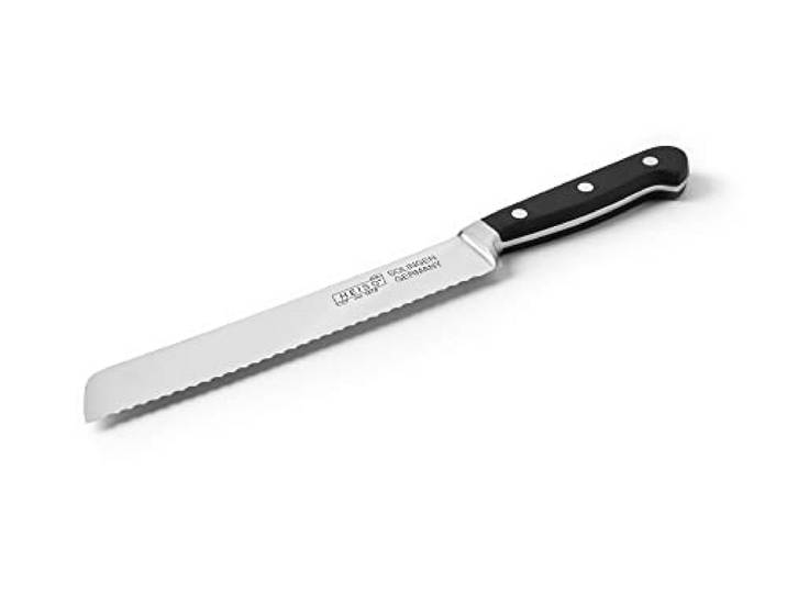 HEISO Brotmesser - handgeschmiedet in Solingen - rostfreie 21cm Klinge - Brotsäge Made in Germany” - Brotmesser Wellenschliff Klinge - extrem scharfer Brotschneider