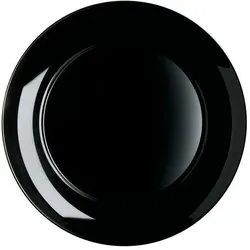 6x Luminarc Speiseteller Apy black25cm sw, Teller, Schwarz