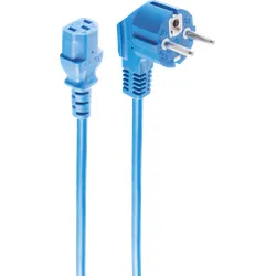 SHVP BS09-05181 - Schutzkontakt 90°/Kaltgerätebuchse, blau, 1,8m