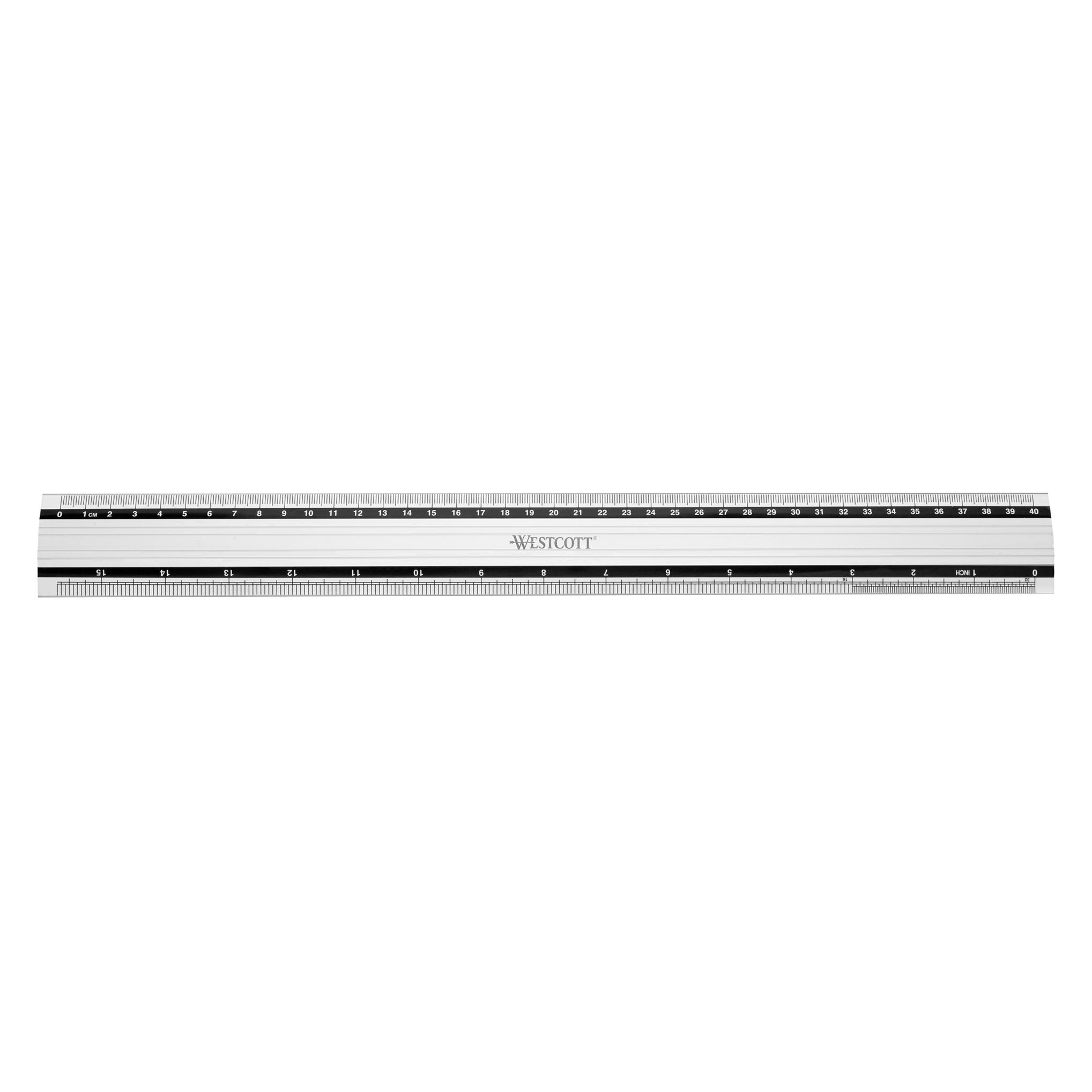 Westcott Aluminium-Lineal 40cm (40 cm, Aluminium) (E-1019200)