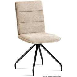 ESSZIMMERSTUHL (4er-Set) Dianna 47x92x60 Schwarz/Natur