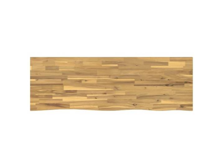hliofuir Tischplatte Massivholz Akazie 140x50x3,2 cm Weiß Baumkante Robuste Holzplatte mit natürlicher Baumkante für Esszimmer und Arbeitszimmer, gefertigt aus langlebiger Akazie.