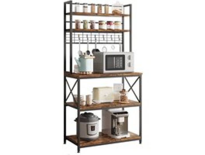 Etagère de cuisine 5 niveaux support pour four à micro-ondes avec grand rangement 80X40X160CM