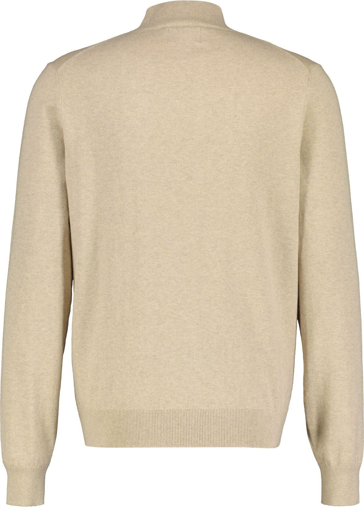 Strickpullover LERROS "Feinstrickpullover mit Turtleneck", Herren, Gr. S, beige (tender beige melange), 80% Baumwolle, 20% Wolle, Rundhals, Pullover Strickpullover tender beige melange S