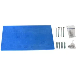 SimonRack Perforierte Metallplatte für Werkzeuge 900x400 mm BLAU + 14 Haken + 3 Zubehör
