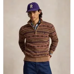 Polo Ralph Lauren für Herren. 710B28589001 Brauner Fair-Isle-Pullover aus Wolle (XL), Lässig