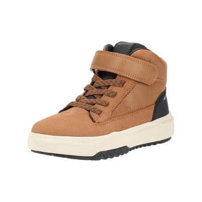 Sneaker GEOX "Geox Sneaker Leder/Synthetik", Kinder, Gr. 33, braun, Leder, Synthetik, Schuhe Sneaker