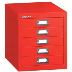 Bisley Schubladenschrank »MultiDrawer« A4, einbahnig, 5 Schübe rot, 27.9x32.5x38 cm