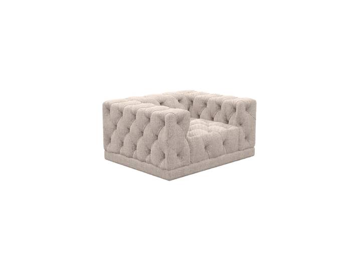 Design Loungesessel „Malika“ mit Strukturstoff-Bezug Strukturstoff Beige BLOOMINGLOFT Collection