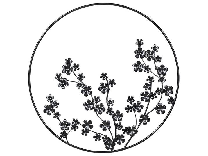WANDDEKORATION Metall schwarz Strontium