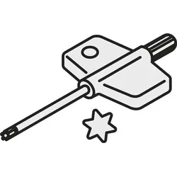 Torx-Schlüssel ISO FLAG T08P Bruttogewicht 4g PRAMET