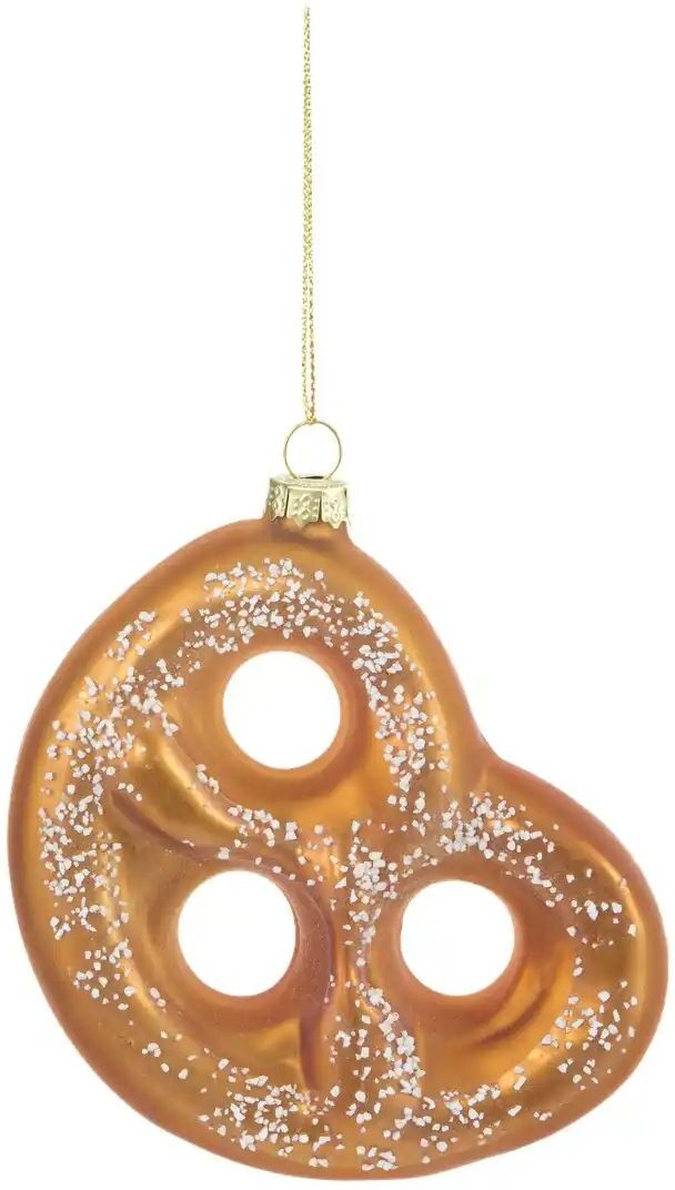 HOME STORY Weihnachtsbaumschmuck Brezel   ¦ braun ¦ Glas,Aluminium ¦ Maße (cm):
