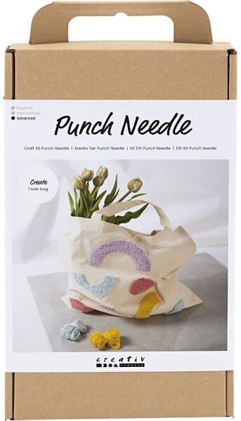 No-Name Diy Kit Punch Needle, Mulepose, Pastelfarver